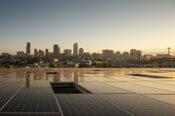 cubierta solar para oficinas