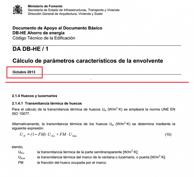 caracteristicas envolvente octubre 2013