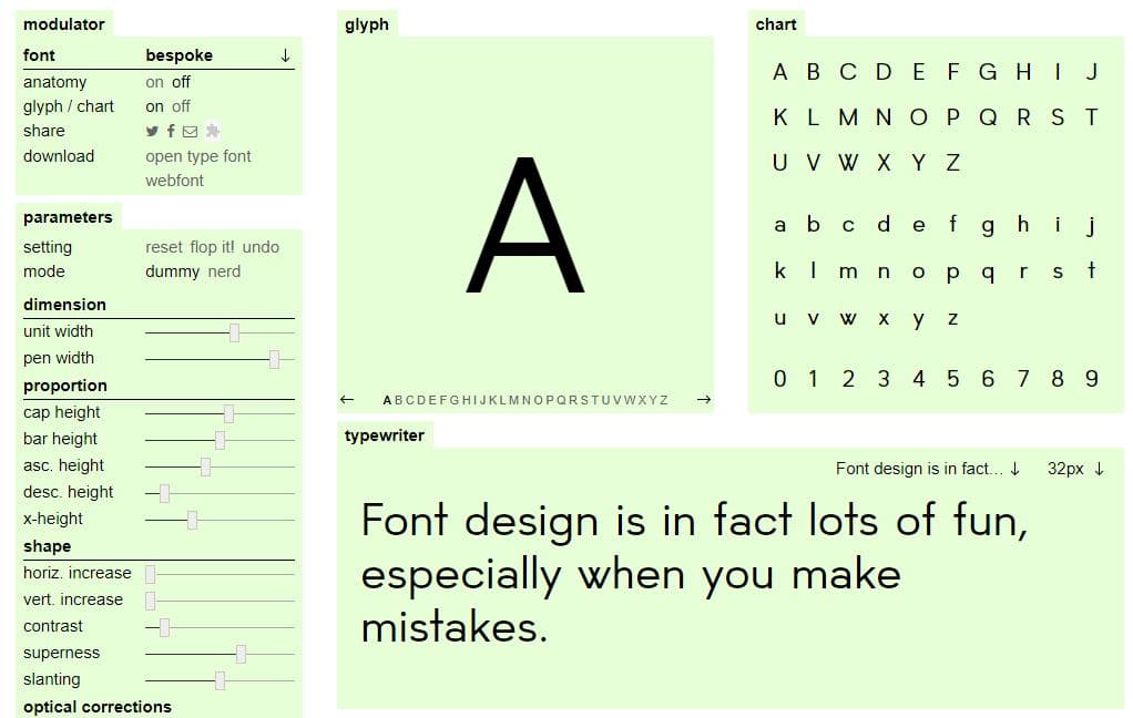 aplicación crear tipografías