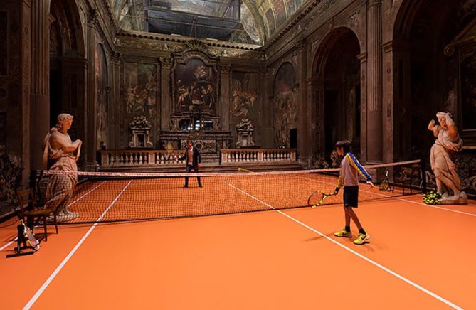 pista de tenis original