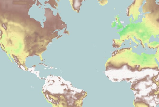 mapa interactivo cambio climático