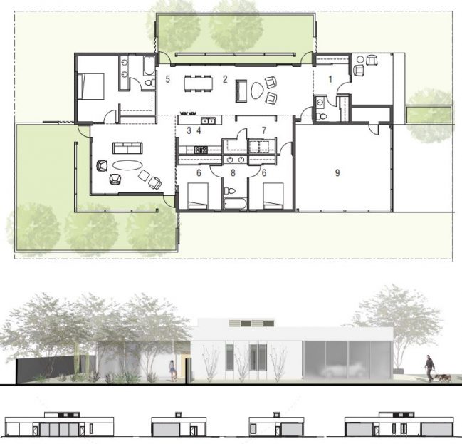 Planos gratis de casa energéticamente eficiente con diseño espectacular