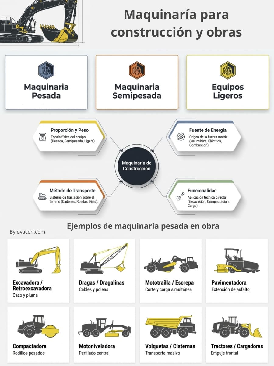 máquinas de construcción y obras