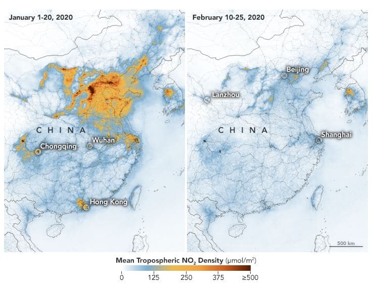 disminución contaminación en china