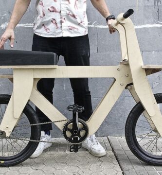 bicicleta de madera