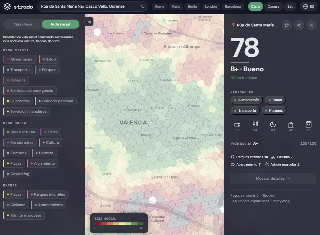 mapa urbano para analizar ciudades