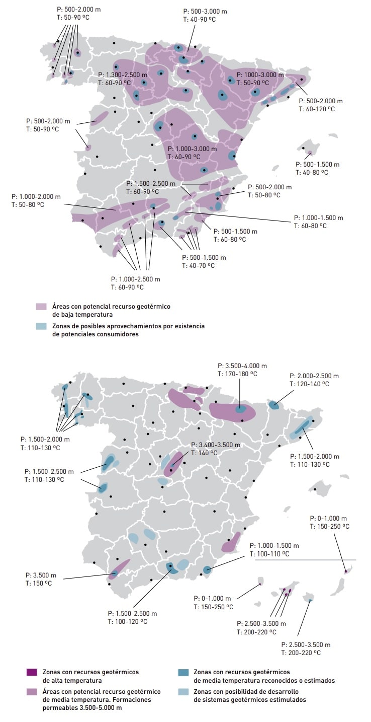 mapa potencial geotérmico España