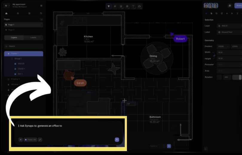 generador planos fr planta para vivienda con IA