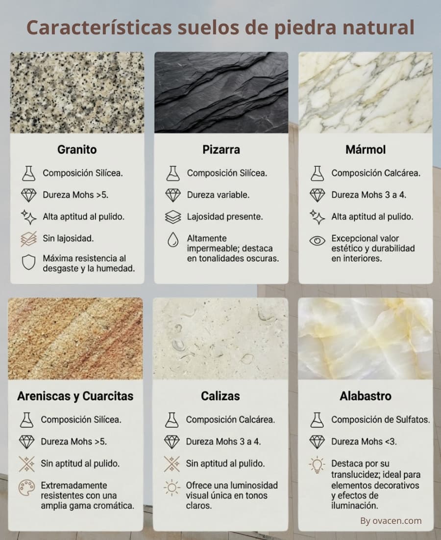 características suelos piedra natural