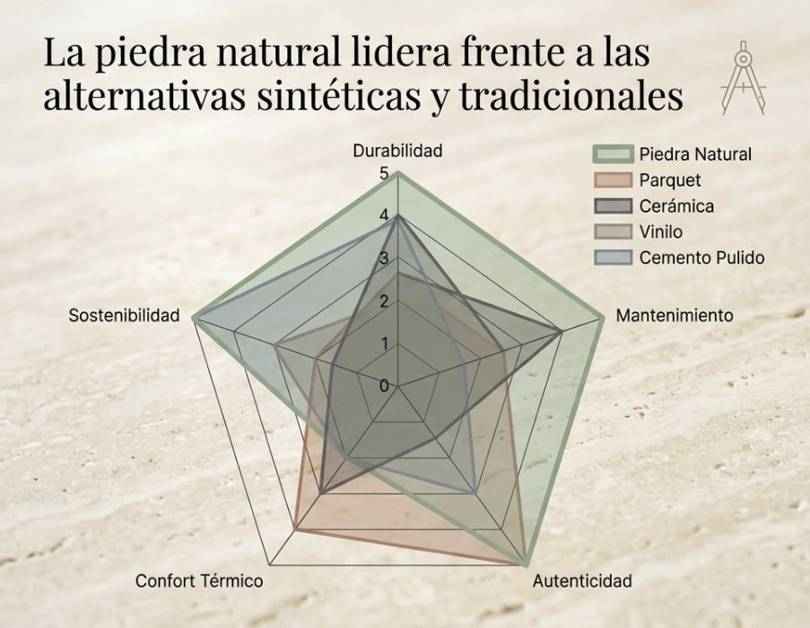 comparativa suelos pétreos con otros pavimentos