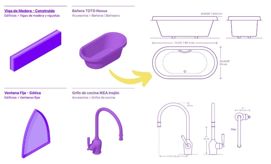 software online real measurements furniture objects