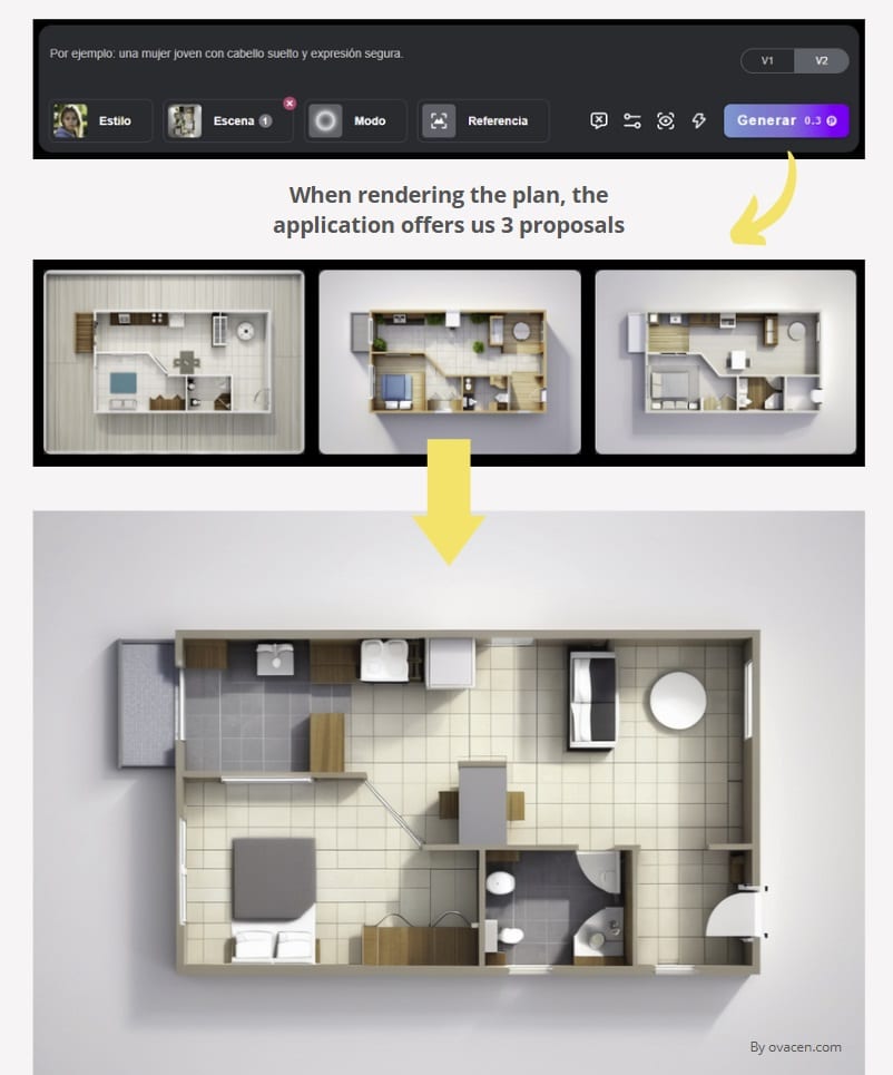 ai plan render for houses