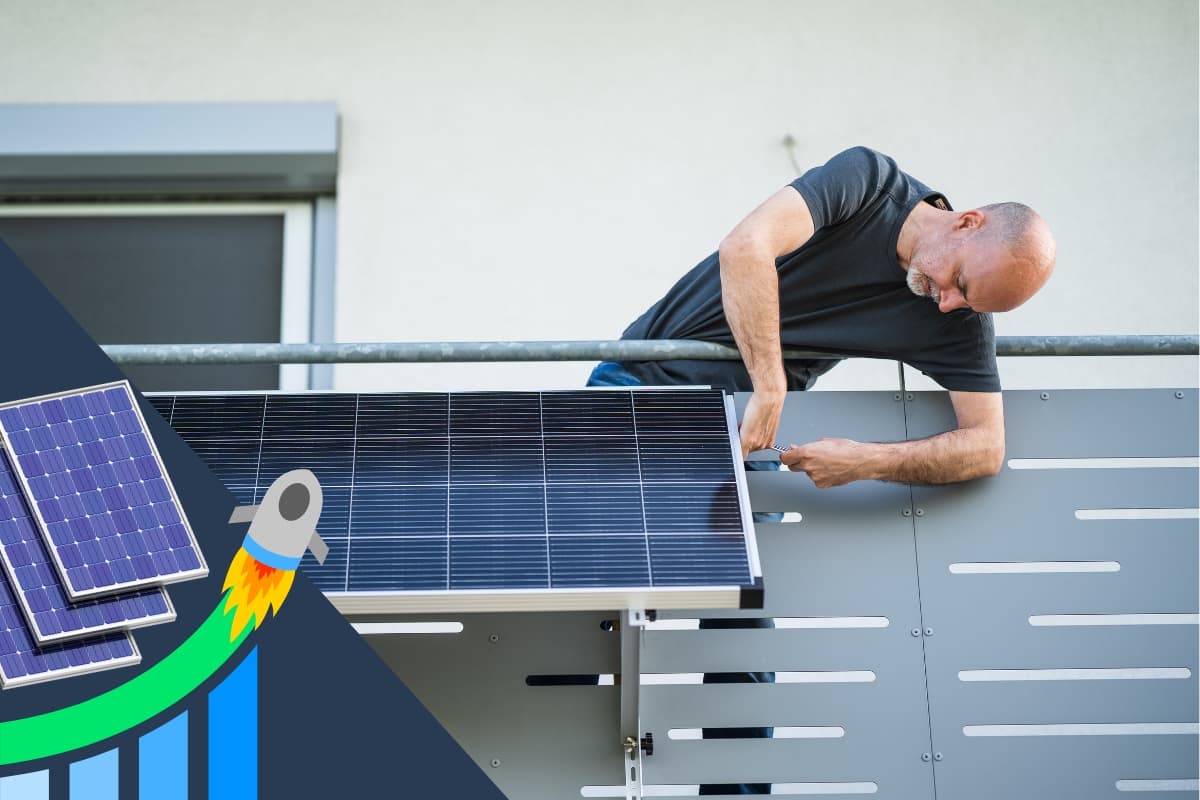 Renewable energy - balconies with solar panels