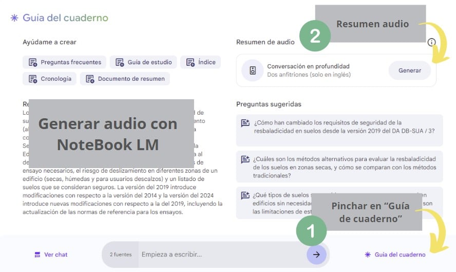 crear audio notebook lm