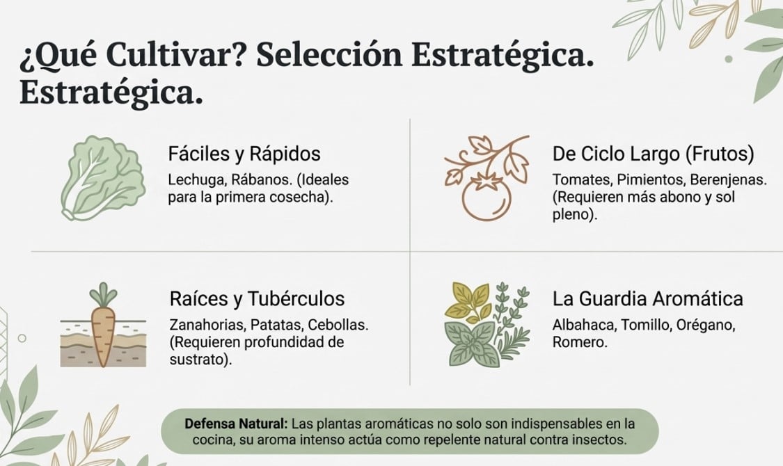 Qué podemos sembrar en un huerto urbano