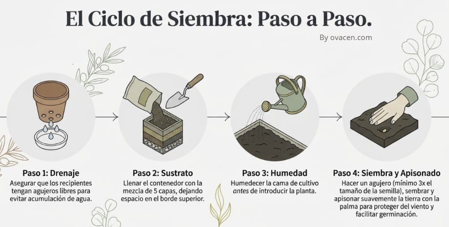 ciclo de siembra huerto urbano
