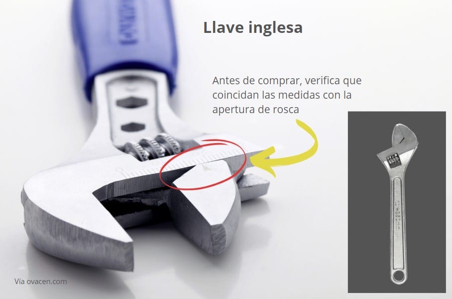 llave inglesa para reparaciones hogar