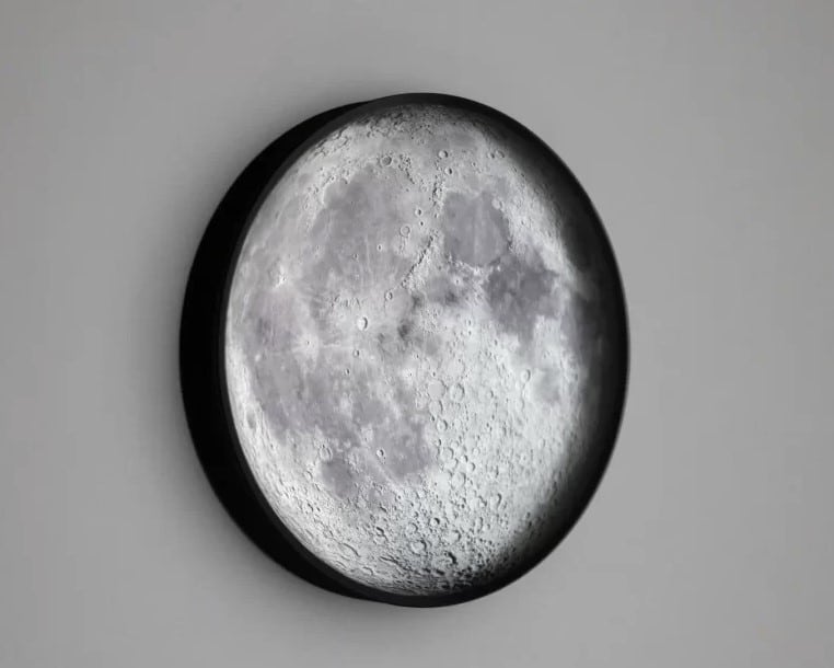 luna lámpara de pared