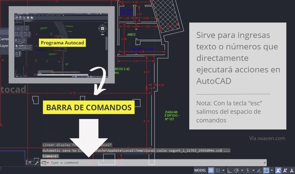 comandos en software autocad