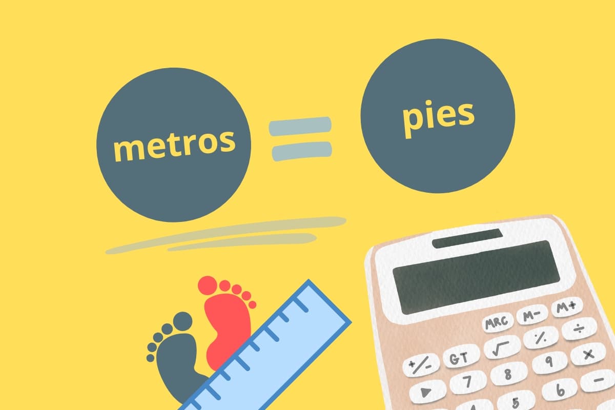 calculadora para convertir metros (m) a pies (ft)