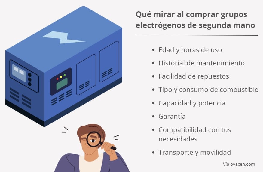 comprar grupos electrógenos de segunda mano