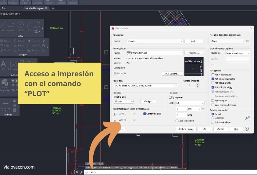 imprimir planos e en programa autocad