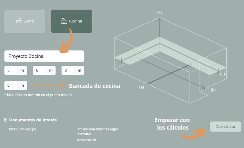 calculadora precio reforma de cocina y baño para obtener presupuesto exacto