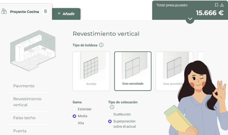 calcular presupuesto renovación de cocina o baño