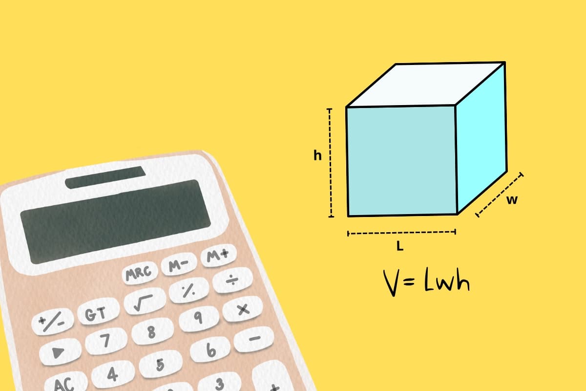 calculadora para volumen interior de un cubo