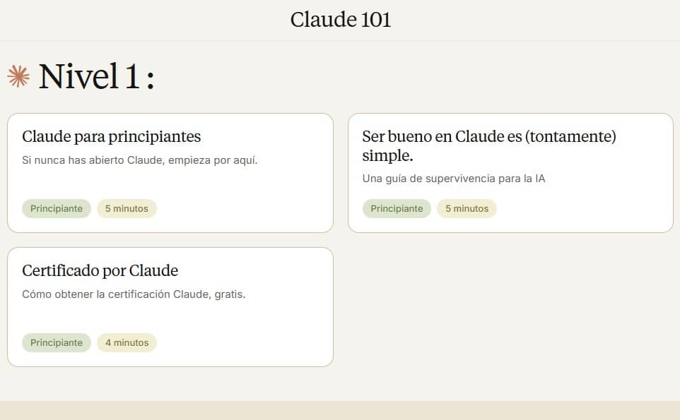 formación gratis Claude