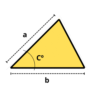 calcular area triangulo dos lados y angulo