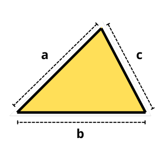 calcular area triangulo con tres lados