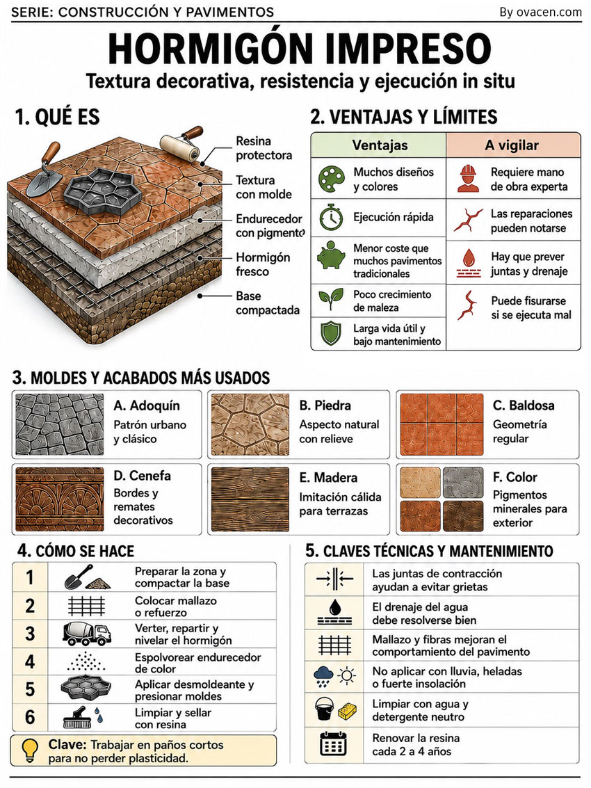 Pavimentos de hormigón impreso decorativo