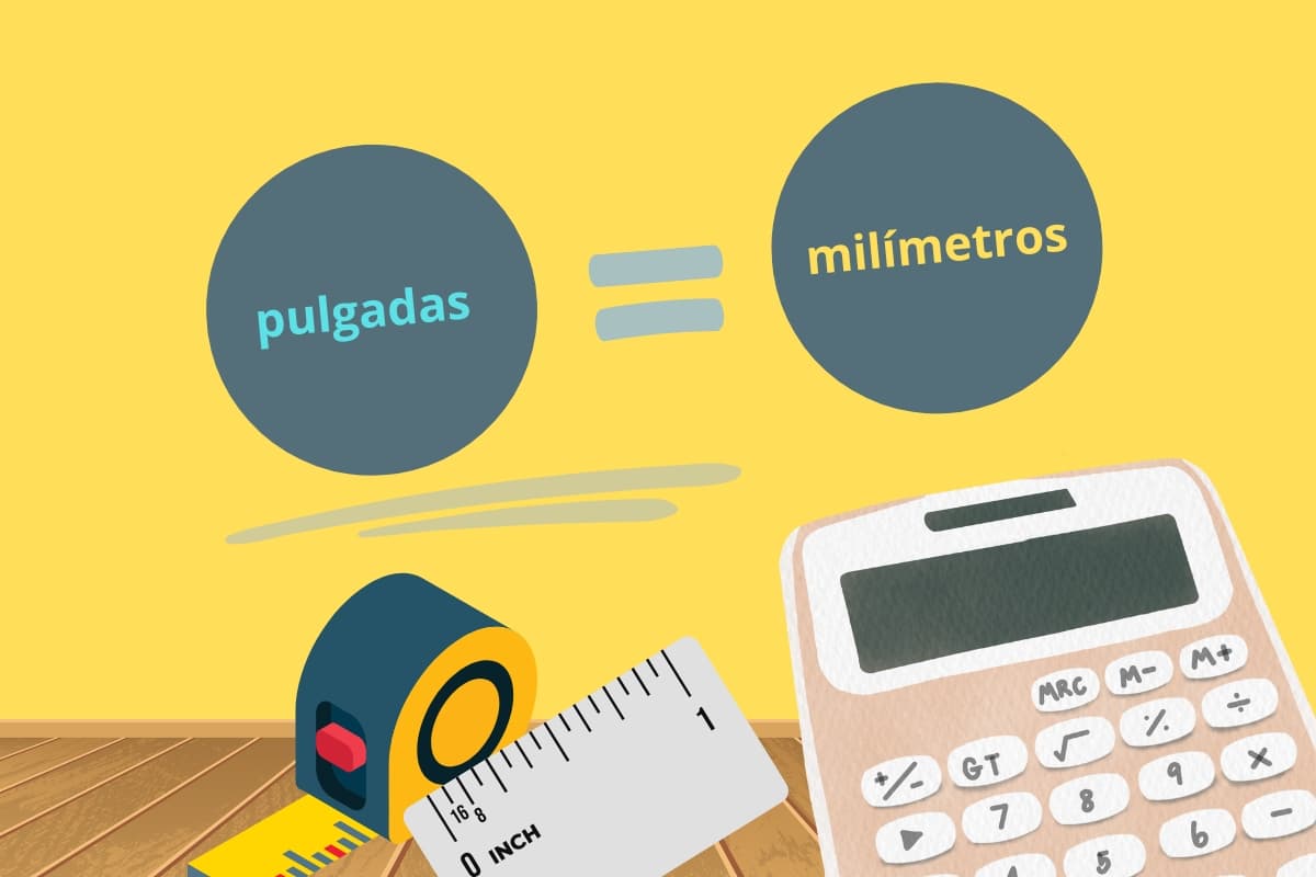 Calculadora conversión pulgadas a milímetros