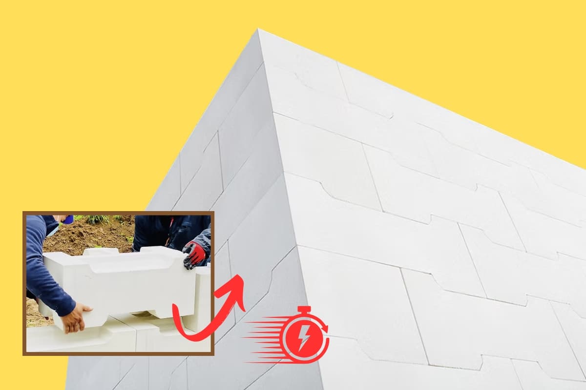 construction walls without mortar for houses and buildings