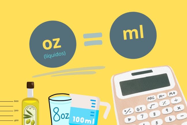 Convertir onzas líquidas a mililitros | De oz a ml (US o UK)
