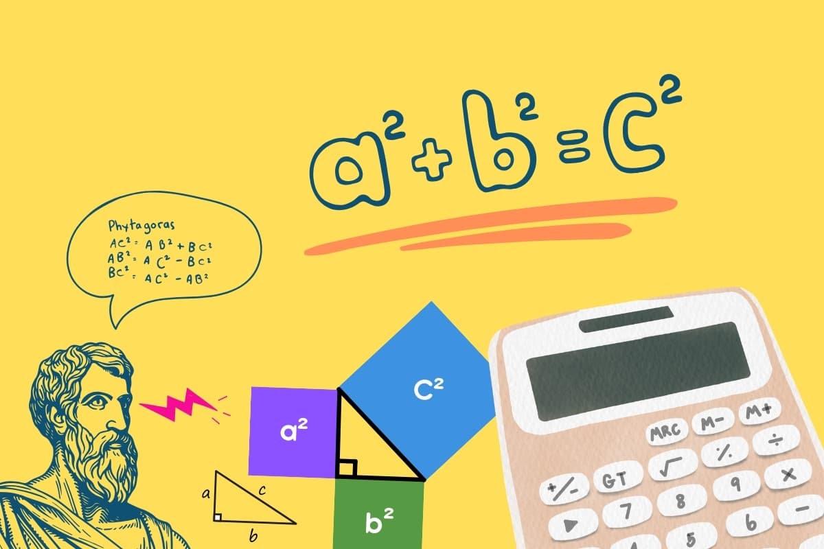 Pythagorean theorem calculator to find out the value of the missing hypotenuse or cathetus
