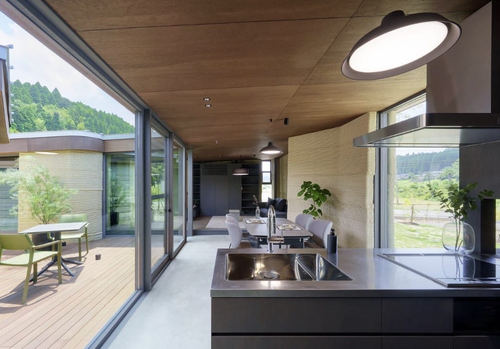 design of houses with 3D printing construction