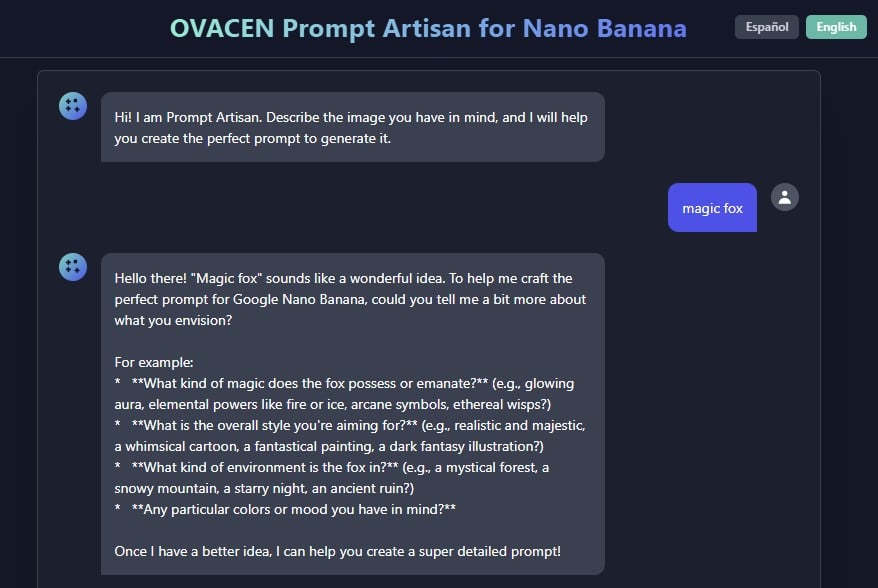 Google Nano Banana Prompt Generator Tool - OVACEN