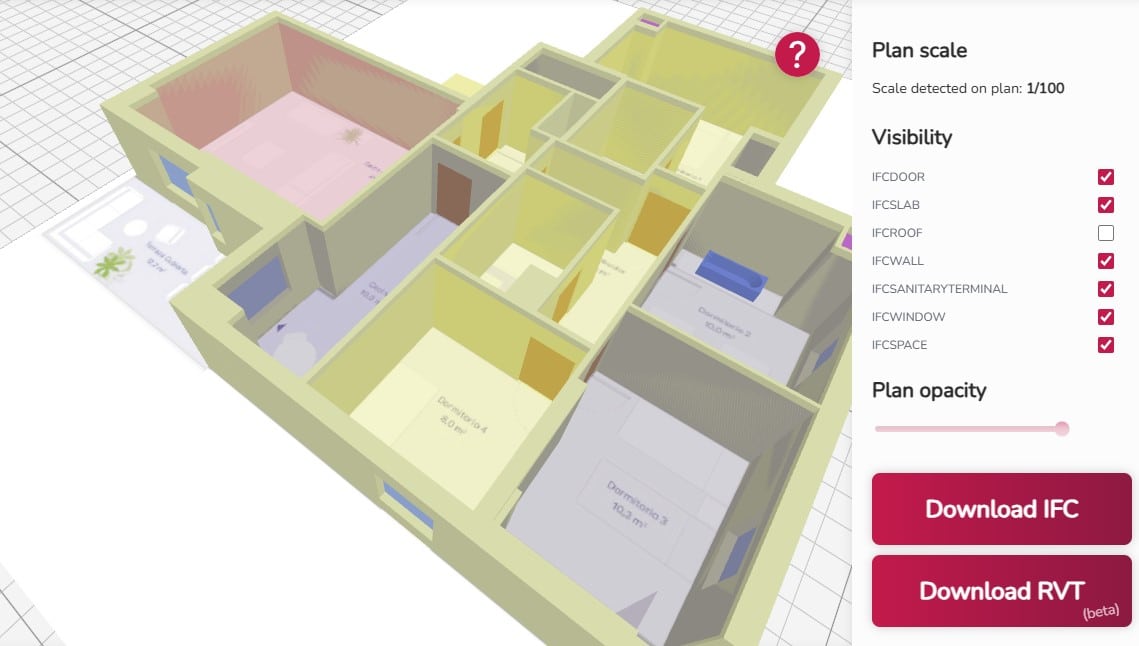 convert PDF file to Revit model BIM