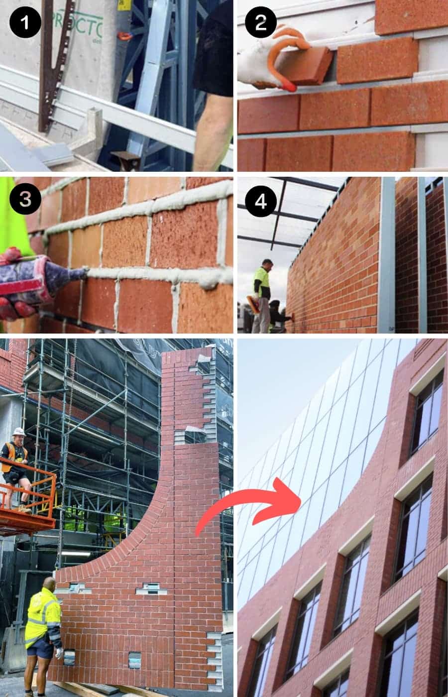 prefabricated exposed brick masonry