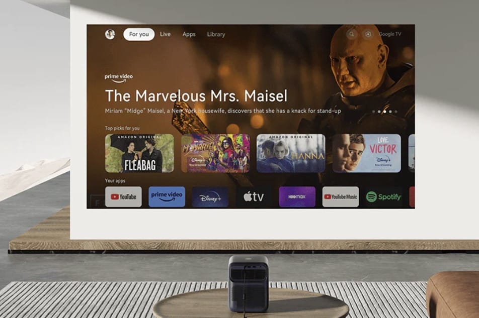 configuración proyector modo pelicular y escena deporte