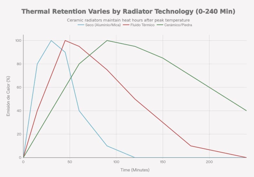 inercia térmica de los radiadores eléctricos