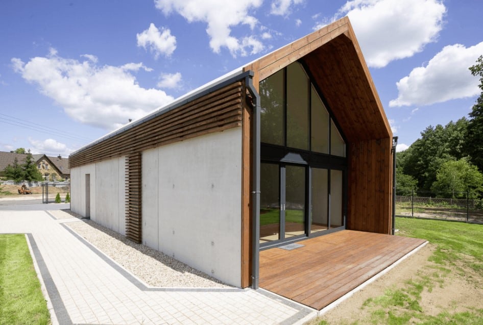 Concrete prefabricated housing material