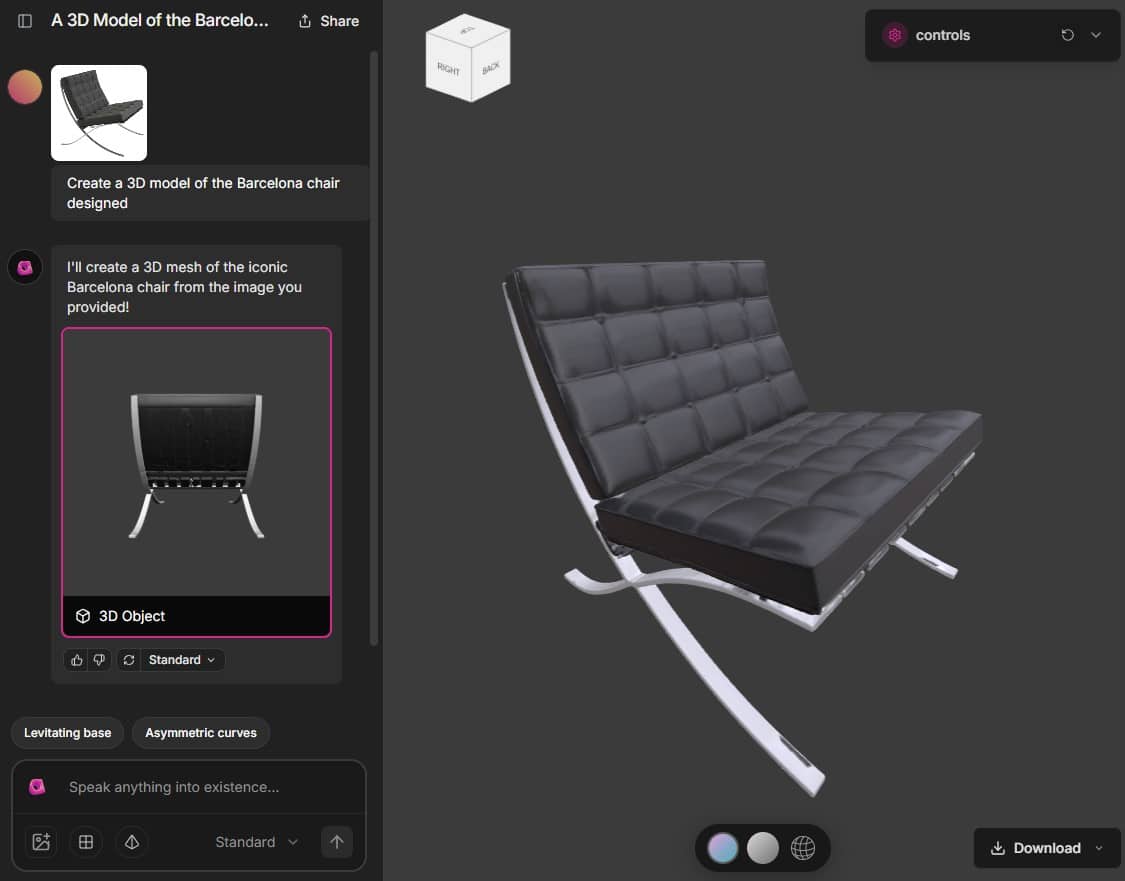 programa IA crear modelos 3d con texto - prompt
