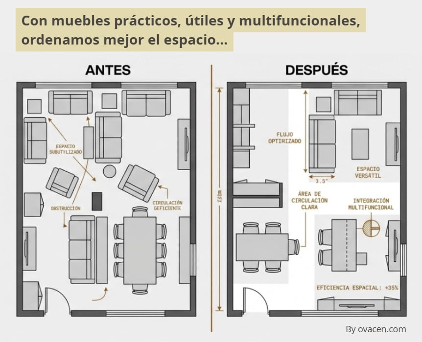 muebles multifuncionales y prácticos para casa