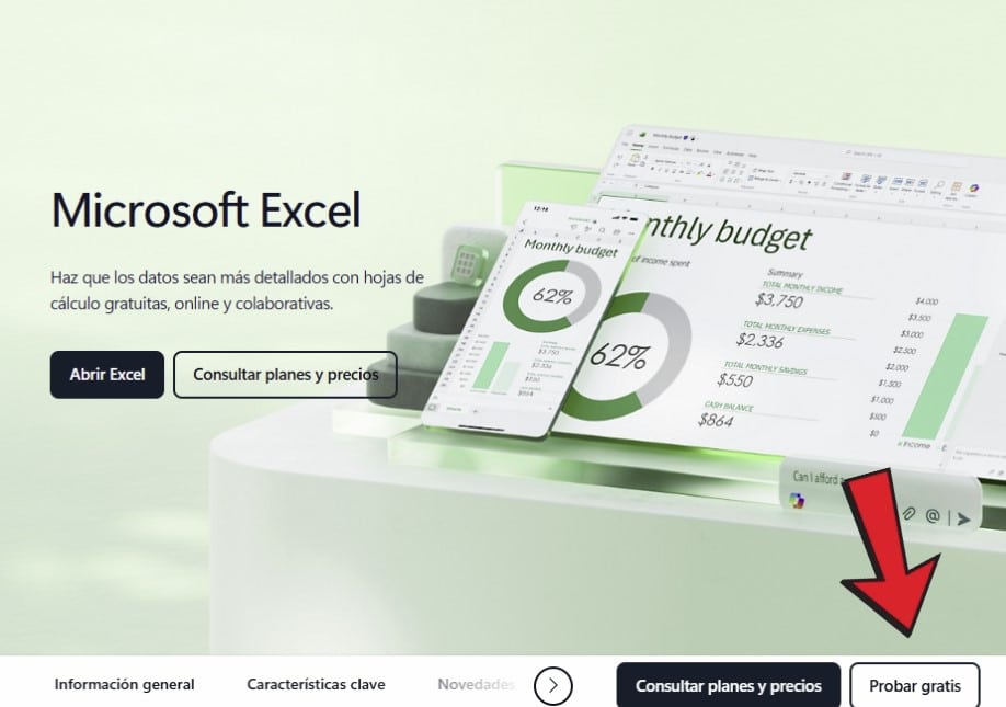 Probar Excel online