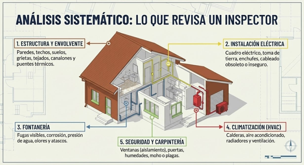 qué revisa un home inspector en una vivienda