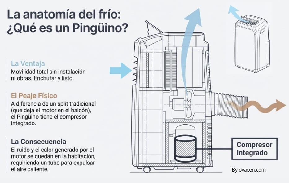 Airea acondicionado pingüino