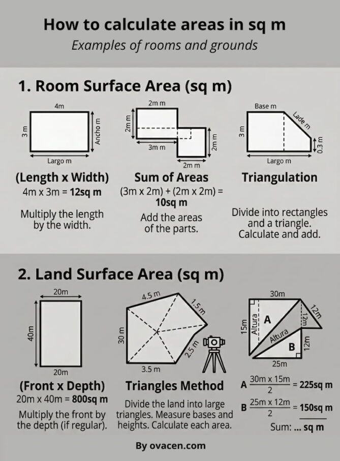 Calculate square meters m² | Calculator + m² Converter!